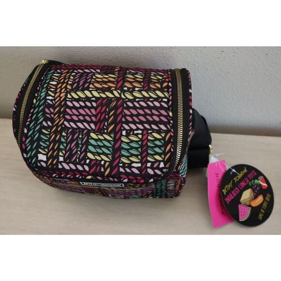 Betsey Johnson TBJ-1300 Women's Multicolor Insulated Cube Lunch Tote - Picture 3 of 8